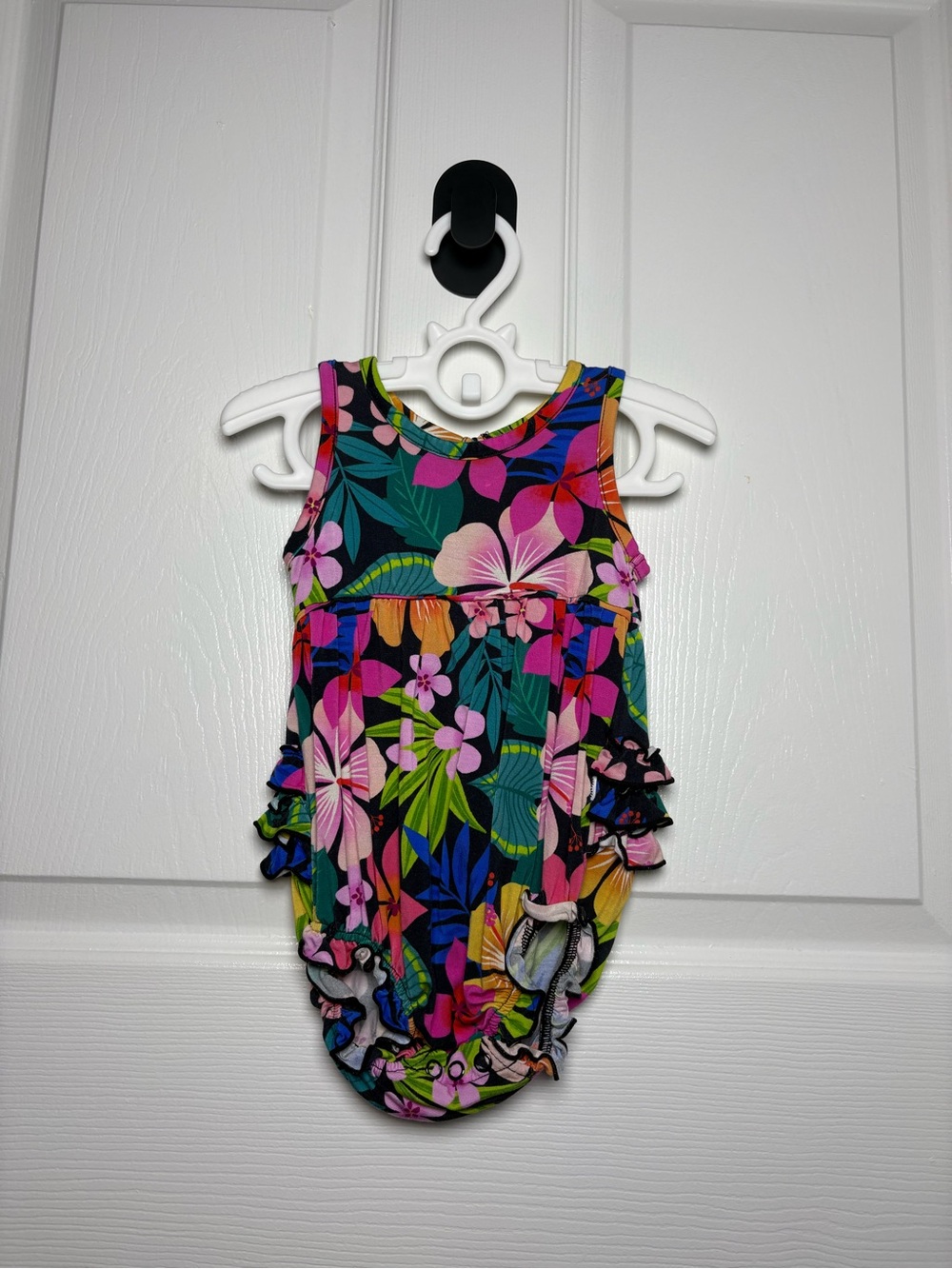 Little Sleepies Play Jungle Blooms Bubble Romper 3-6M Bamboo GUC